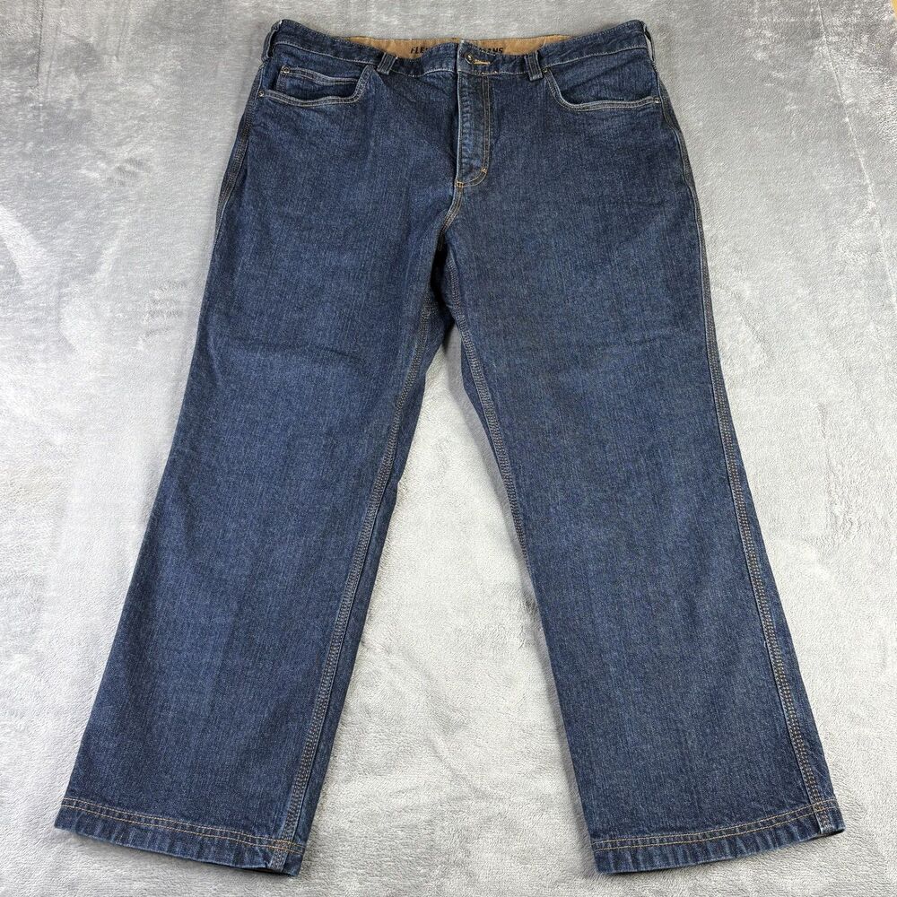 Duluth Trading Flex Ballroom Jeans Mens 38x27 Straight Fit Stretch Denim Pants - Picture 5 of 10